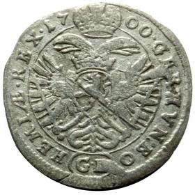 Obrazek 2 dla: 3 krajcary 1700 Leopold I Habsburg Czechy Praga