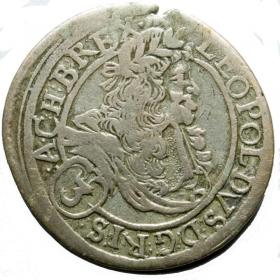 Obrazek dla: 3 krajcary 1699 Leopold I Habsburg Austria Sankt Veit
