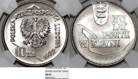 Obrazek dla: 10 zł 1972 50 lat portu w Gdyni GRADING NGC