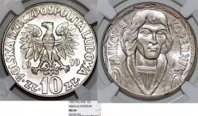 Obrazek dla: 10 zł 1959 Mikołaj Kopernik GRADING NGC