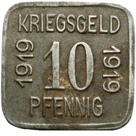 Obrazek dla: 10 fenigów 1919 Zielona Góra Grunberg