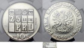 Obrazek dla: 20 złotych 1969 25 lecie PRL GRADING NGC