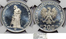 Obrazek dla: 200 złotych 1985 Pomnik Szpital próba GRADING NGC