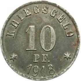 Obrazek dla: 10 fenigów 1918 Zielona Góra Grunberg
