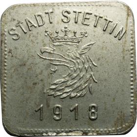 Obrazek 2 dla: 50 fenigów 1918 Szczecin Stettin