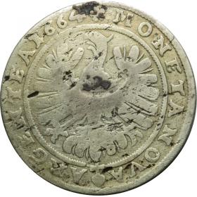 Obrazek 2 dla: 15 krajcarów 1664 Jerzy III Brzeski Księstwo Brzesko  Legnicko  Wołowskie Brzeg