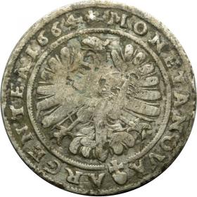 Obrazek 2 dla: 15 krajcarów 1664 Jerzy III Brzeski Księstwo Brzesko  Legnicko  Wołowskie Brzeg