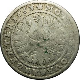Obrazek 2 dla: 15 krajcarów 1663 Chrystian Wołowski Księstwo Brzesko  Legnicko  Wołowskie Brzeg