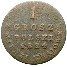 Obrazek dla: 1 grosz 1824 Aleksander I Romanow Królestwo Polskie Warszawa