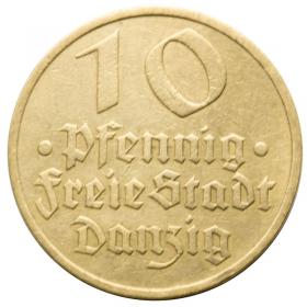 Obrazek dla: 10 fenigów 1932 Wolne Miasto Gdańsk Dorsz