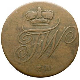 Obrazek 2 dla: 2 fenigi 1814 Fryderyk Wilhelm Księstwo Brunszwig  Wolfenbuttel