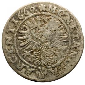 Obrazek 2 dla: 3 krajcary 1660 Ludwik II Brzeski Księstwo Brzesko  Legnicko  Wołowskie