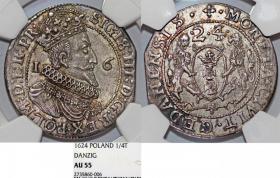 Obrazek dla: Ort 1623/4 Zygmunt III Waza Gdańsk AU 55