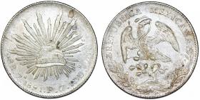 Obrazek dla: 8 reali 1891 ZsFZ Meksyk Zacatecas srebro