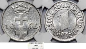 Obrazek dla: Gulden 1932 Gdańsk AU 55
