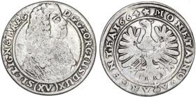 Obrazek dla: 15 krajcarów 1664 Jerzy III Brzeski Brzeg