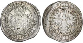 Obrazek dla: 6 krajcarów 1673 Luiza z Anhaltu Brzeg