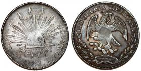 Obrazek dla: 8 reali 1877 Meksyk ZS J.S. Zacatecas srebro