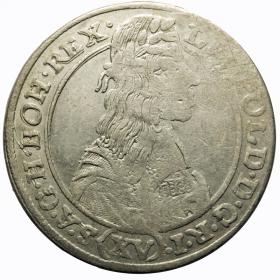 Obrazek dla: 15 krajcarów 1663 Leopold I Habsburg Wrocław