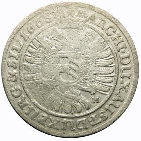 Obrazek 2 dla: 15 krajcarów 1663 Leopold I Habsburg Wrocław