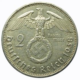 Obrazek 2 dla: 2 marki 1938 A Niemcy Berlin