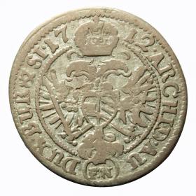 Obrazek 2 dla: 3 krajcary 1712 Karol VI Habsburg Śląsk Wrocław