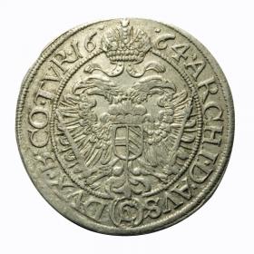 Obrazek 2 dla: 3 krajcary 1664 Leopold I Habsburg Austria Wiedeń