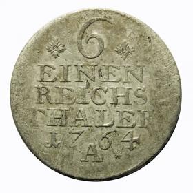 Obrazek dla: 1/6 talara 1764 Fryderyk II Wielki Niemcy Berlin