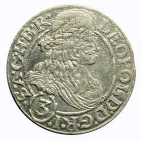 Obrazek dla: 3 krajcary 1666 Leopold I Habsburg Wrocław