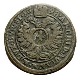 Obrazek 2 dla: 1 krajcar 1698 Leopold I Habsburg Wrocław