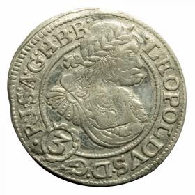 Obrazek dla: 3 krajcary 1670 Leopold I Habsburg Wrocław