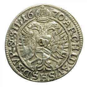 Obrazek 2 dla: 3 krajcary 1670 Leopold I Habsburg Wrocław