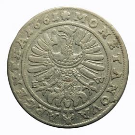 Obrazek 2 dla: 15 krajcarów 1661 Jerzy III Brzeski Księstwo Brzesko  Legnicko  Wołowskie Brzeg