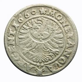 Obrazek 2 dla: 3 krajcary 1660 Jerzy III Brzeski Księstwo Brzesko  Legnicko  Wołowskie Brzeg