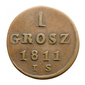 Obrazek dla: 1 grosz 1811 Fryderyk August Księstwo Warszawskie Warszawa