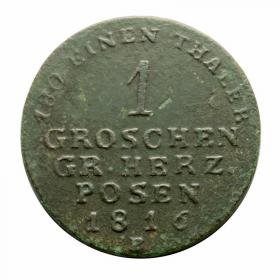 Obrazek dla: Grosz 1816 B Wielkie Księstwo Poznańskie Wrocław