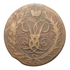 Obrazek 2 dla: 2 kopiejki 1757 Elżbieta Romanow Rosja