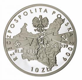Obrazek 2 dla: 10 zł 2009 Wrzesień 1939 roku Wieluń