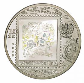 Obrazek 2 dla: 10 zł 2008 450 lat Poczty Polskiej