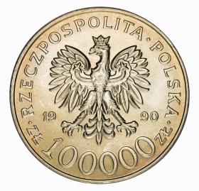 Obrazek 2 dla: 100000 zł 1990 Solidarność