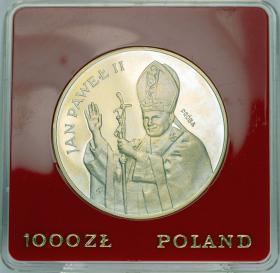 Obrazek dla: 1000 zł 1982 Jan Paweł II próba srebro