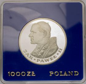Obrazek dla: 1000 zł 1983 Jan Paweł II srebro