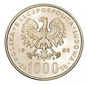 Obrazek 2 dla: 1000 zł 1982 Jan Paweł II srebro