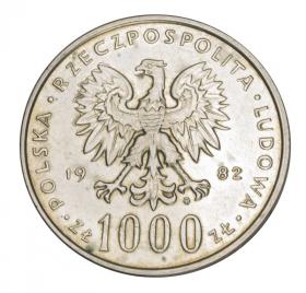 Obrazek 2 dla: 1000 zł 1982 Jan Paweł II srebro