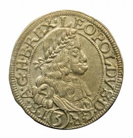 Obrazek dla: 3 krajcary 1666 Leopold I Habsburg Austria Wiedeń