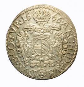 Obrazek 2 dla: 3 krajcary 1666 Leopold I Habsburg Austria Wiedeń