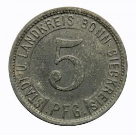 Obrazek dla: 5 fenigów 1919 Bonn Nadrenia