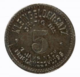 Obrazek dla: 5 fenigów 1918 Meuselwitz Saksonia
