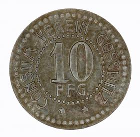 Obrazek 2 dla: 10 fenigów 1921 Gosswitz Saksonia