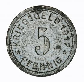 Obrazek dla: 5 fenigów 1917 Mettmann Nadrenia